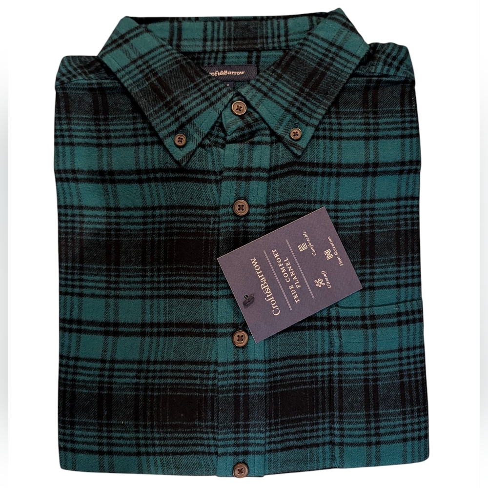 Croft & Barrow Men's True Comfort Plaid Flannel Shirt Size Medium